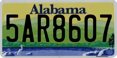 AL license plate 5AR8607