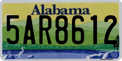 AL license plate 5AR8612