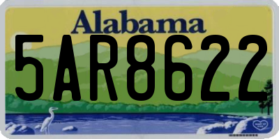 AL license plate 5AR8622