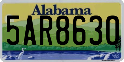 AL license plate 5AR8630
