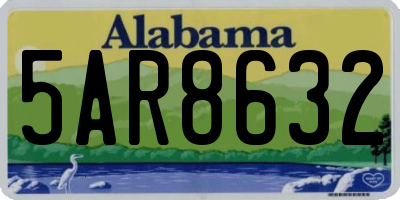 AL license plate 5AR8632