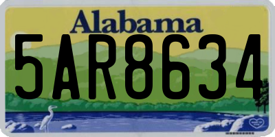 AL license plate 5AR8634