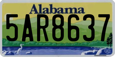 AL license plate 5AR8637