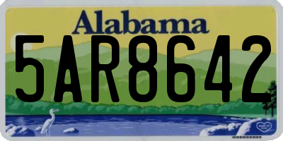 AL license plate 5AR8642