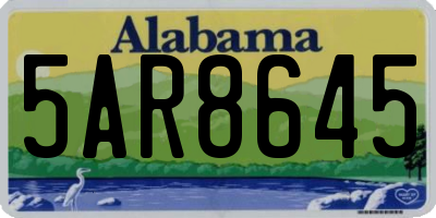 AL license plate 5AR8645