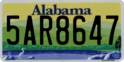 AL license plate 5AR8647