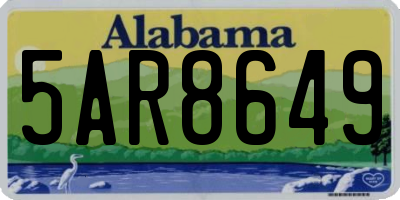 AL license plate 5AR8649