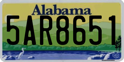 AL license plate 5AR8651