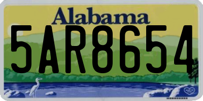 AL license plate 5AR8654