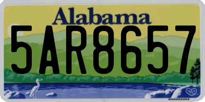 AL license plate 5AR8657