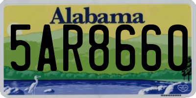AL license plate 5AR8660
