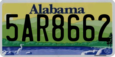 AL license plate 5AR8662