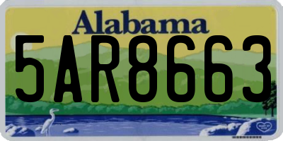 AL license plate 5AR8663