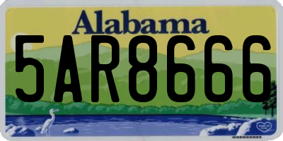 AL license plate 5AR8666