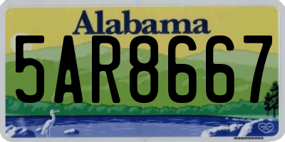 AL license plate 5AR8667