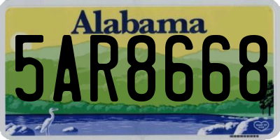 AL license plate 5AR8668