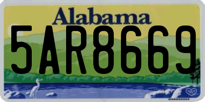 AL license plate 5AR8669