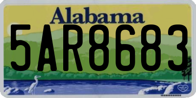 AL license plate 5AR8683
