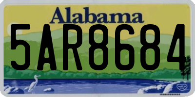 AL license plate 5AR8684