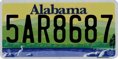 AL license plate 5AR8687