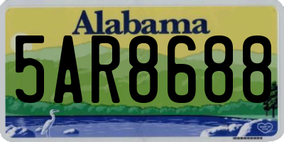 AL license plate 5AR8688