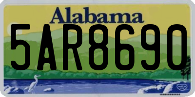 AL license plate 5AR8690