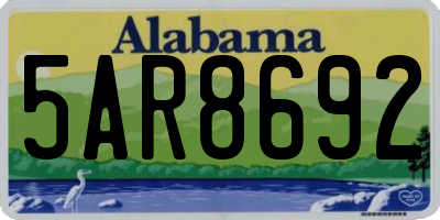 AL license plate 5AR8692