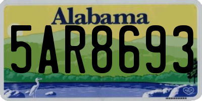 AL license plate 5AR8693