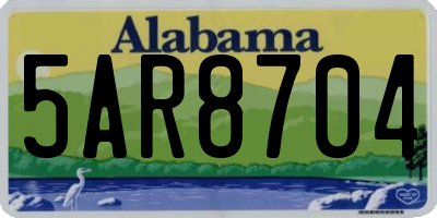 AL license plate 5AR8704
