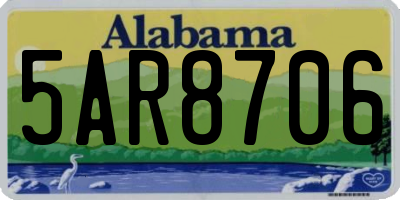 AL license plate 5AR8706