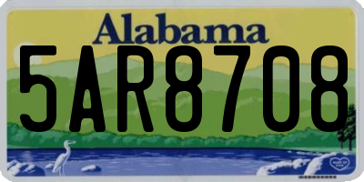 AL license plate 5AR8708