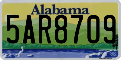 AL license plate 5AR8709