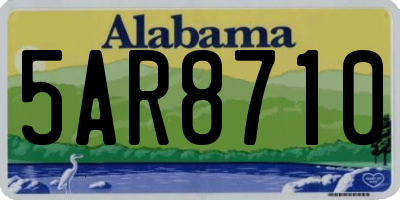 AL license plate 5AR8710