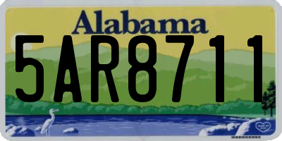 AL license plate 5AR8711