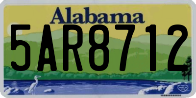 AL license plate 5AR8712