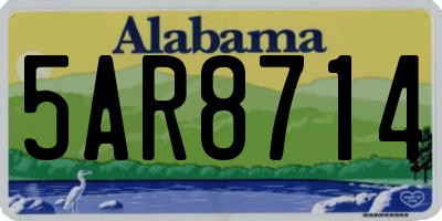 AL license plate 5AR8714