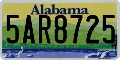 AL license plate 5AR8725