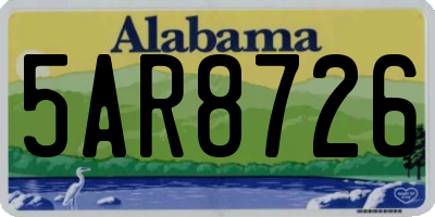 AL license plate 5AR8726