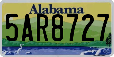 AL license plate 5AR8727