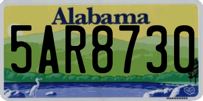AL license plate 5AR8730