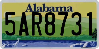 AL license plate 5AR8731