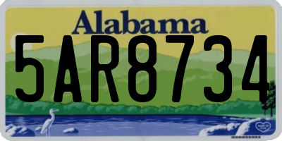 AL license plate 5AR8734