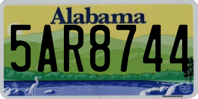 AL license plate 5AR8744