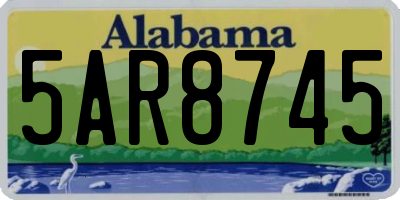 AL license plate 5AR8745