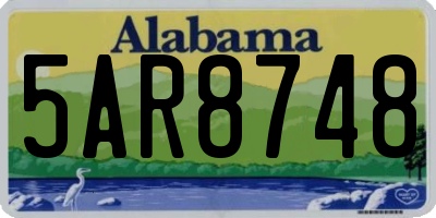 AL license plate 5AR8748