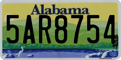 AL license plate 5AR8754