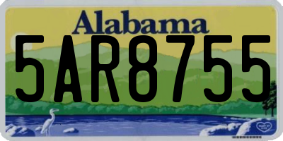 AL license plate 5AR8755