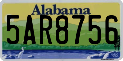 AL license plate 5AR8756