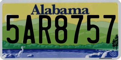 AL license plate 5AR8757