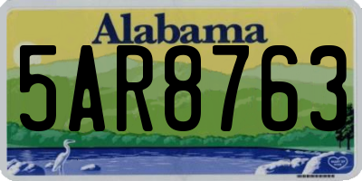 AL license plate 5AR8763